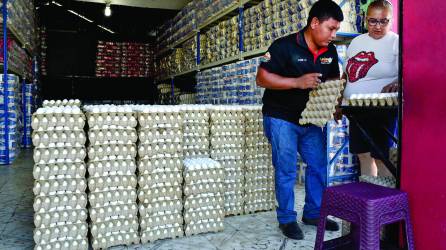 Bodega de distribución de huevos en mercado Medina, autoridades y vendedores no reportan escasez. Foto: Héctor Edú.