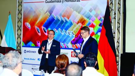<b>Empresarios de Alemania explican sus productos y servicios en su gira por Honduras. Fotos: Moisés Valenzuela.</b>