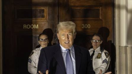 Expresidente Donald Trump en su tercer juicio en Nueva York.