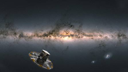 Una impresión artística de la nave espacial Gaia, que ha mejorado la capacidad de los científicos para rastrear las estrellas más allá del sistema solar.