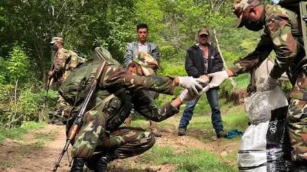 Imagen referencial del Ejército de Nicaragua decomisando droga.