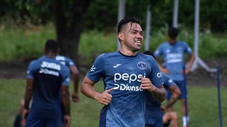 José Escalante durante los entrenamientos de pretemporada de Motagua.