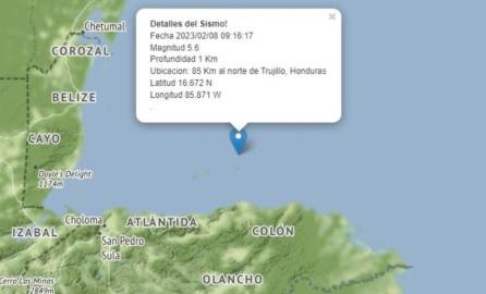 El temblor en Honduras fue de 5.9 en la escala de Ritcher, según información dada a conocer por Copeco.