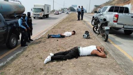 Supuestos mareros intentan huir de la policía, pero son capturados en Tegucigalpa