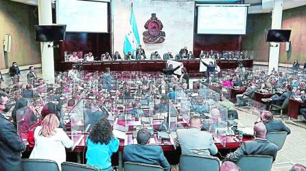 Diputados hondureños en el Congreso Nacional.