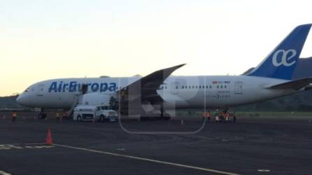 Es el primero de los seis vuelos de Air Europa que llegarán al aeropuerto de La Ceiba este mes.
