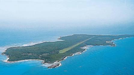 Toma aérea de Islas del Cisne.