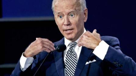 CLEVELAND, OHIO - SEPTEMBER 29: Democratic presidential nominee Joe Biden participates in the first presidential debate against U.S. President Donald Trump at the Health Education Campus of Case Western Reserve University on September 29, 2020 in Cleveland, Ohio. This is the first of three planned debates between the two candidates in the lead up to the election on November 3. Scott Olson/Getty Images/AFP