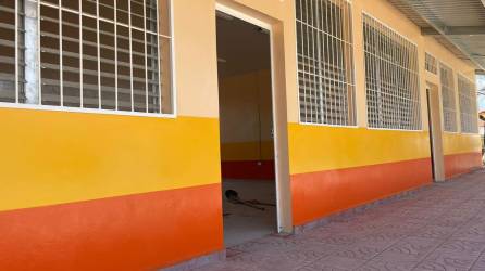 Una de las escuelas reparada por el Gobierno de Honduras.