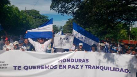 Movilización del Bloque de Oposición Ciudadana, en Choluteca (Honduras).