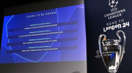 Estos son los cruces de cuartos de final de la UEFA Champions League.