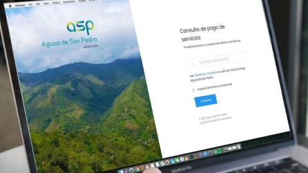 Portal web de Aguas de San Pedro Sula.