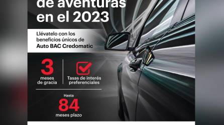 La promoción Auto BAC Credomatic tendrá una vigencia del 1 de diciembre del 2022 al 28 de febrero del 2023.