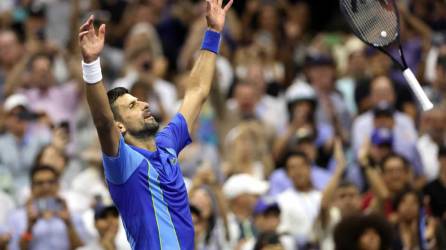 Novak Djokovic celebrando su victoria en la final del US Open.