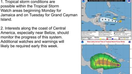 Según NCH se localiza 1,520 kilómetros al este sureste de Quintana Roo con vientos máximos de 65 kmh