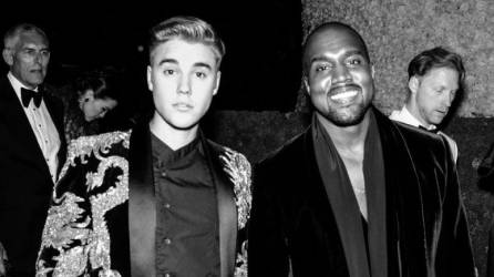 Justin Bieber y Kanye West en una foto de archivo.
