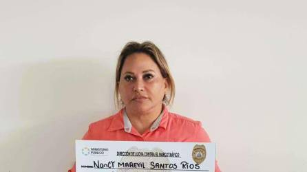 Nancy Mareyil Santos Ríos el día que fue capturada por la Policía.