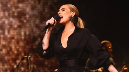 La cantante Adele durante uno de sus shows en Las Vegas.