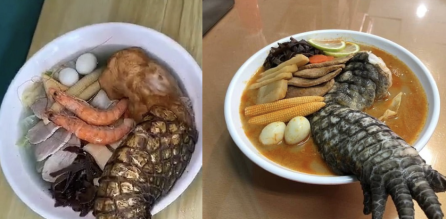”Godzilla ramen”, un plato con pata de cocodrilo muy apetecido en Taiwán