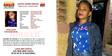 El sistema de Alerta Amber en México ha publicado la información en busca de su paradero.