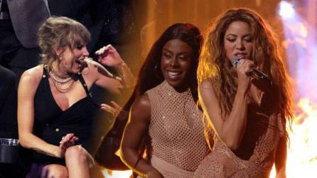 Taylor Swift, Ice Spice y Shakira haciendo “crowd surfing” en la noche de los MTV VMAs que se llevó a cabo en Nueva Jersey. El evento estuvo lleno de momentos memorables que van desde actuaciones, victorias y discursos de diferentes artistas.