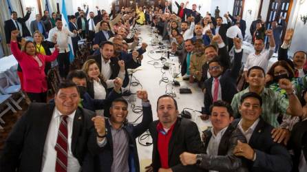 Los diputados de Libre se reunieron la presidenta Xiomara Castro.