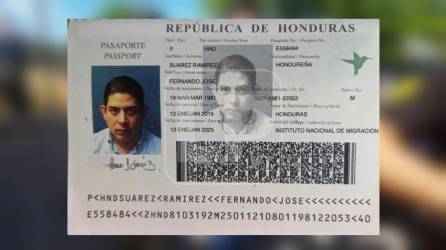 Pasaporte de Fernando José Suárez.