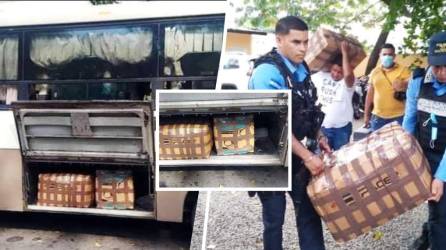 Un hombre fue detenido por la policía tras hallarse una caja conteniendo varios paquetes que contenían marihuana en una posta policial del litoral atlántico hondureño.