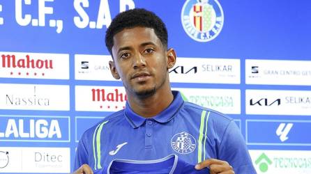 Choco Lozano en su presentación como nuevo jugador del Getafe.