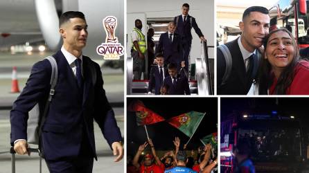 Un sonriente Cristiano Ronaldo fue el claro protagonista a la llegada de la Selección de Portugal a Doha para disputar el Mundial de Qatar 2022.