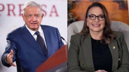 El presidente de México, Andrés Manuel López Obrador y la presidenta de Honduras, Xiomara Castro.