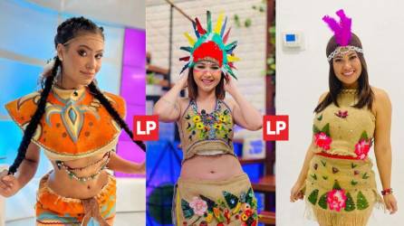 Las guapas presentadoras lucieron muy lindas vestidas como India Bonita en el marco del Día del Indio.