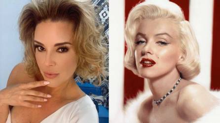 La ex Miss Universo Alicia Machado y la actriz Marilyn Monroe.