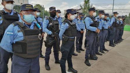 Agentes de la Policía Nacional de Honduras.