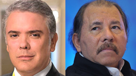 Iván Duque, presidente de Colombia y Daniel Ortega, presidente de Nicaragua.