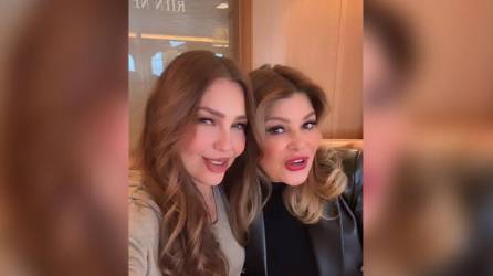 las actrices Itatí Cantoral y Thalía .