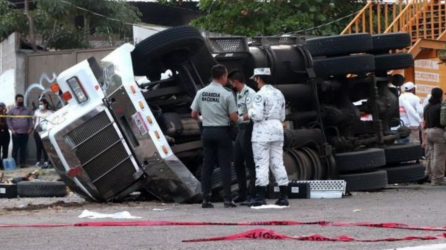 Imagenes del accidente carretero de diciembre de 2020 en Chiapas.