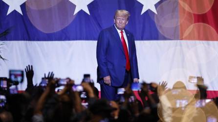 El expresidente estadounidense Donald Trump, en una fotografía de archivo. EFE/Erik S. Lesser