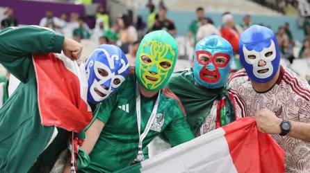 Cientos de aficionados mexicanos se hicieron presentes en el estadio Lusail de Doha para alentar a su selección en el partido contra Arabia Saudita por la última jornada del Grupo C del Mundial de Qatar 2022.
