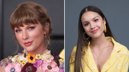 Las cantantes Taylor Swift y Olivia Rodrigo.