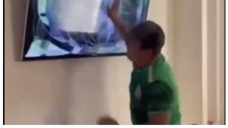 Video: Mexicano destruye televisor tras quedar fuera de Qatar