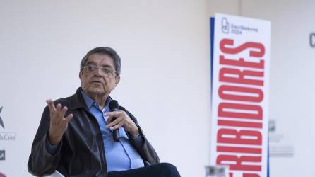 El escritor nicaragüense Sergio Ramírez, Premio Cervantes en 2017, y exvicepresidente de Nicaragua, durante su intervención en el III Festival Literario de América y Europa 'Escribidores'.
