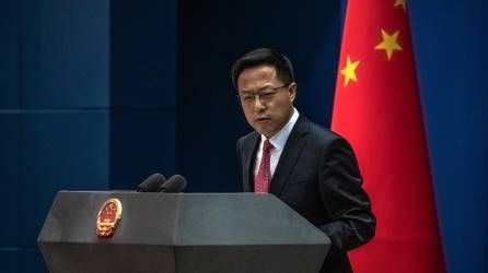 Imagen del portavoz del Ministerio de Exteriores chino, Zhao Lijian. EFE/EPA/ROMAN PILIPEY