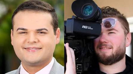 El reportero Dylan Lyons, de 24 años, y el fotoperiodista Jesse Walden, ambos del canal de televisión local Spectrum News 13, de Orlando.