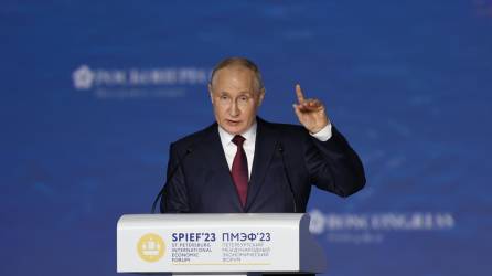 El presidente ruso, Vladimir Putin, este viernes en San Petersburgo.
