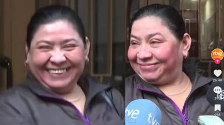 La mujer hondureña entrevistada por RTVE.