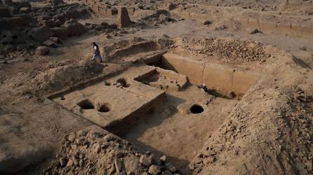 Fotografía de la zona de excavación del complejo arqueológico de Cajamarquilla, el 13 de febrero de 2022.