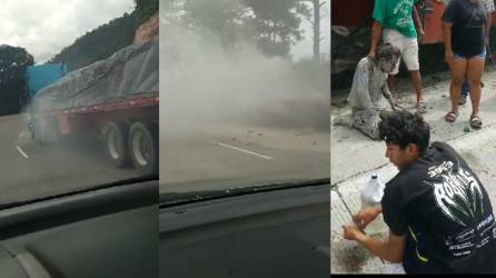 Video del momento en que rastra pierde el control en Siguatepeque