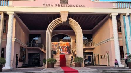 Fotografía de archivo muestra la fachada principal de Casa Presidencial de Honduras.