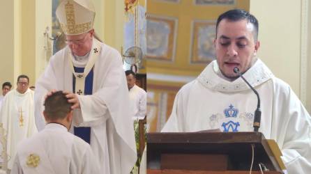 Marvin Enrique Guerra Portillo después de ser ordenado sacerdote.